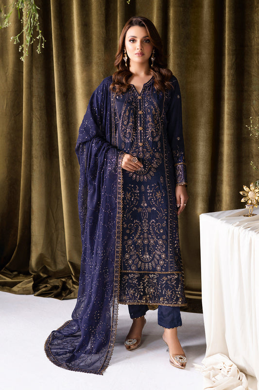 Aangan by Ramsha AA-103 | Embroidered Raw Silk Stitched 3-Piece Suit | Zahra Apparel Collection