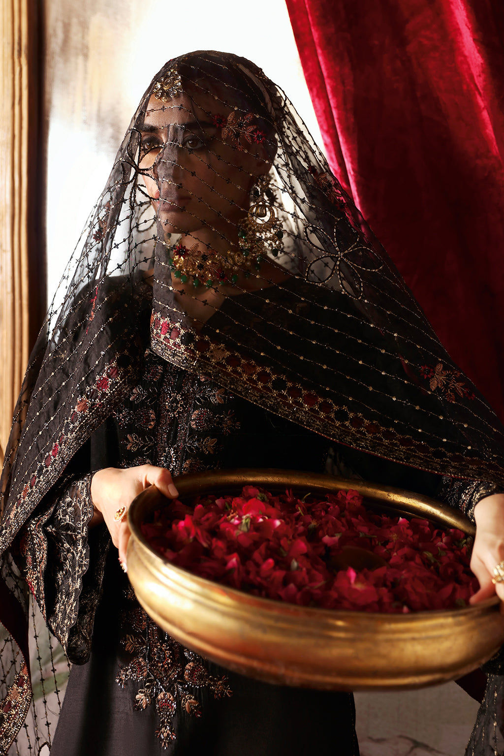 Shagna by Ramsha Zareen S-05 | Embroidered Raw Silk Stitched 3-Piece Suit | Zahra Apparel Collection