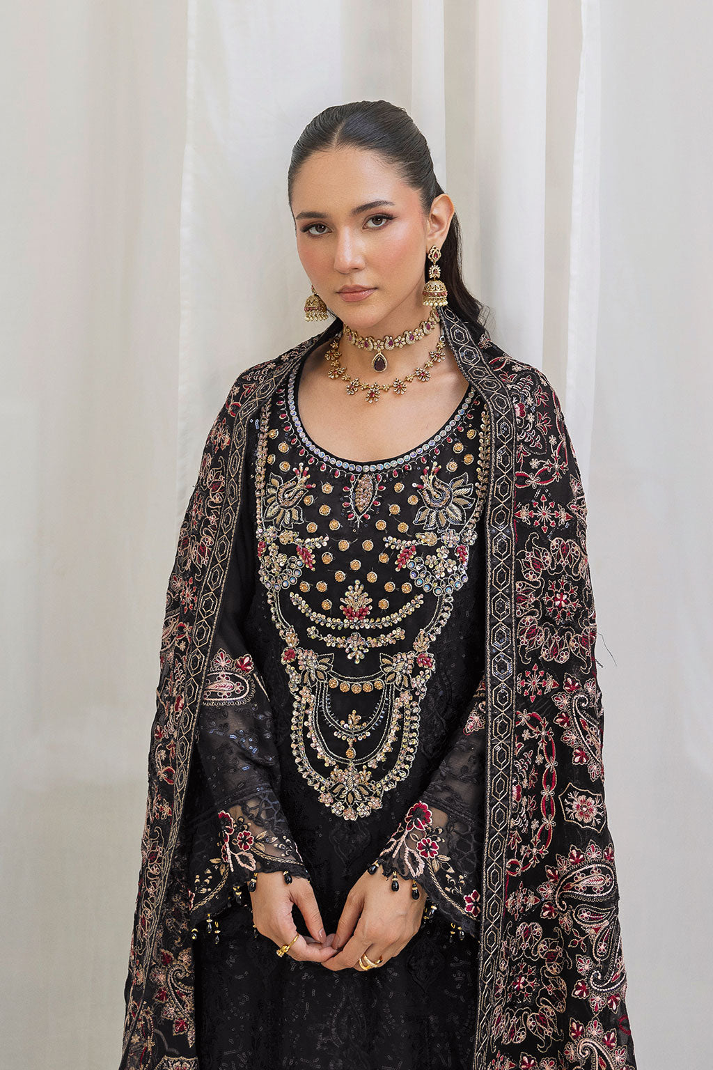 Dastan by Ramsha T-506 | Embroidered Chiffon Stitched 3-Piece Suit | Zahra Apparel Collection