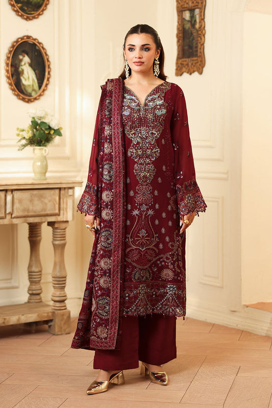 Dastan by Ramsha T-404 | Embroidered Chiffon Stitched 3-Piece Suit | Zahra Apparel Collection