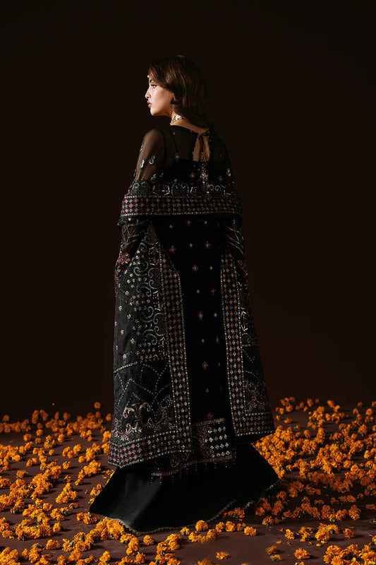 Ramsha Q-205 | Embroidered Chiffon Stitched 3-Piece Suit with Organza Dupatta | Zahra Apparel Collection