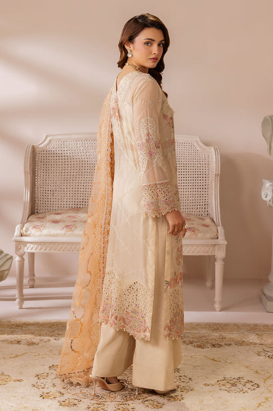 Satrangi by Ramsha ST-102 | Embroidered Chiffon Stitched 3-Piece Suit | Zahra Apparel Collection