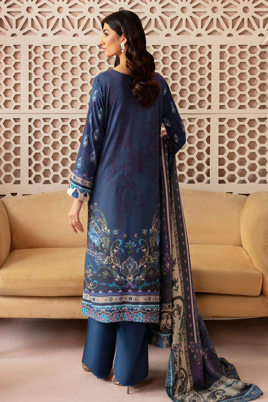 Riwaj by Ramsha J-302 | Printed Viscose Stitched 3-Piece Suit | Zahra Apparel Collection