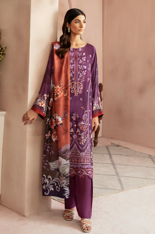 Riwaj by Ramsha J-309 | Printed Viscose Stitched 3-Piece Suit | Zahra Apparel Collection