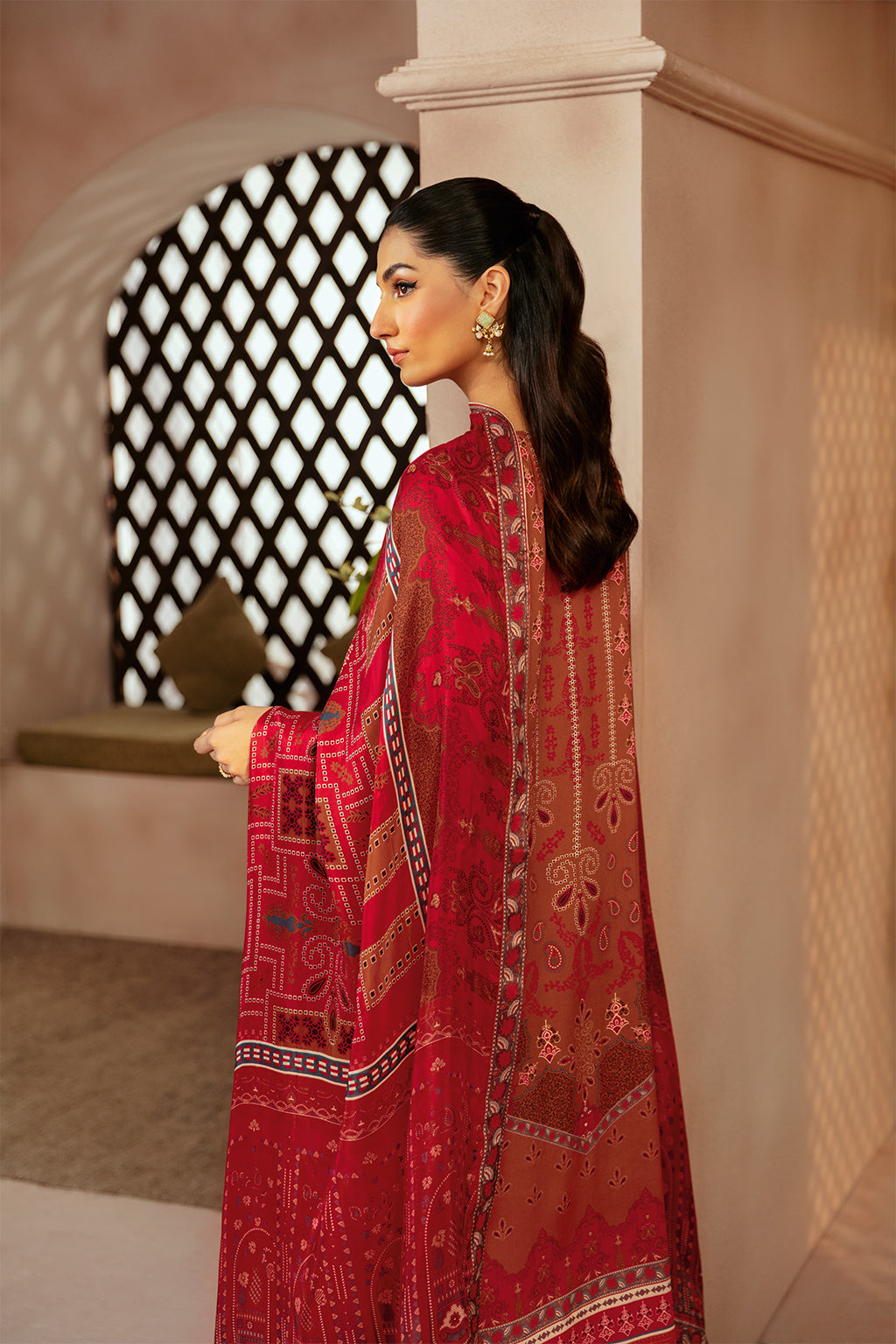 Riwaj by Ramsha J-310 | Printed Viscose Stitched 3-Piece Suit | Zahra Apparel Collection
