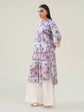 Limelight Printed Embroidered Lawn Stitched Tunic Shirt in Lilac