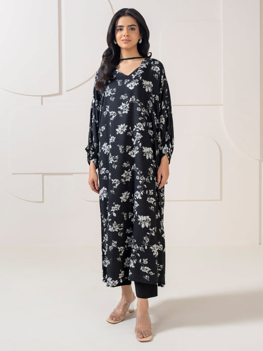 Limelight A2306KF — Printed Viscose Lawn Stitched Kaftan in Black