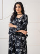 Limelight A2306KF — Printed Viscose Lawn Stitched Kaftan in Black