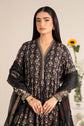 Maria.B. DW-EF25-54 | Printed Lawn Panel Frock Stitched 3-Piece Suit in Black | Zahra Apparel Collection