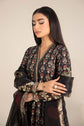 Maria.B. DW-EF25-54 | Printed Lawn Panel Frock Stitched 3-Piece Suit in Black | Zahra Apparel Collection
