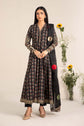 Maria.B. DW-EF25-54 | Printed Lawn Panel Frock Stitched 3-Piece Suit in Black | Zahra Apparel Collection
