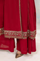 Maria.B. DW-EA24-17 | Dyed Lawn Angrakha Stitched 3-Piece Suit in Red | Zahra Apparel Collection