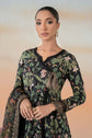 Maria.B. DW-EF25-90 | Printed Lawn Angrakha Stitched 3-Piece Suit in Black | Zahra Apparel Collection