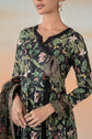Maria.B. DW-EF25-90 | Printed Lawn Angrakha Stitched 3-Piece Suit in Black | Zahra Apparel Collection