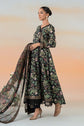 Maria.B. DW-EF25-90 | Printed Lawn Angrakha Stitched 3-Piece Suit in Black | Zahra Apparel Collection