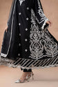 Maria.B. DW-MN24-04R1 — Embroidered Self Jacquard Stitched 3-Piece Suit in Black | Monochrome