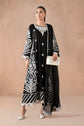 Maria.B. DW-MN24-04R1 — Embroidered Self Jacquard Stitched 3-Piece Suit in Black | Monochrome