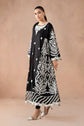 Maria.B. DW-MN24-04R1 — Embroidered Self Jacquard Stitched 3-Piece Suit in Black | Monochrome