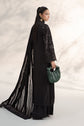 Maria.B. DW-W24-103 | Embroidered Linen Stitched 3-Piece Suit in Black | Zahra Apparel Collection