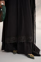 Maria.B. DW-W24-103 | Embroidered Linen Stitched 3-Piece Suit in Black | Zahra Apparel Collection