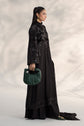 Maria.B. DW-W24-103 | Embroidered Linen Stitched 3-Piece Suit in Black | Zahra Apparel Collection