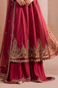 Maria.B. DW-W25-31 — Embroidered Filament Viscose Stitched 3-Piece Shirt & Sharara in Pink