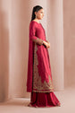 Maria.B. DW-W25-31 — Embroidered Filament Viscose Stitched 3-Piece Shirt & Sharara in Pink