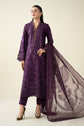 Maria.B. DW-W25-74 — Embroidered Linen Stitched 3-Piece Suit in Purple | Winter Luxury Pret