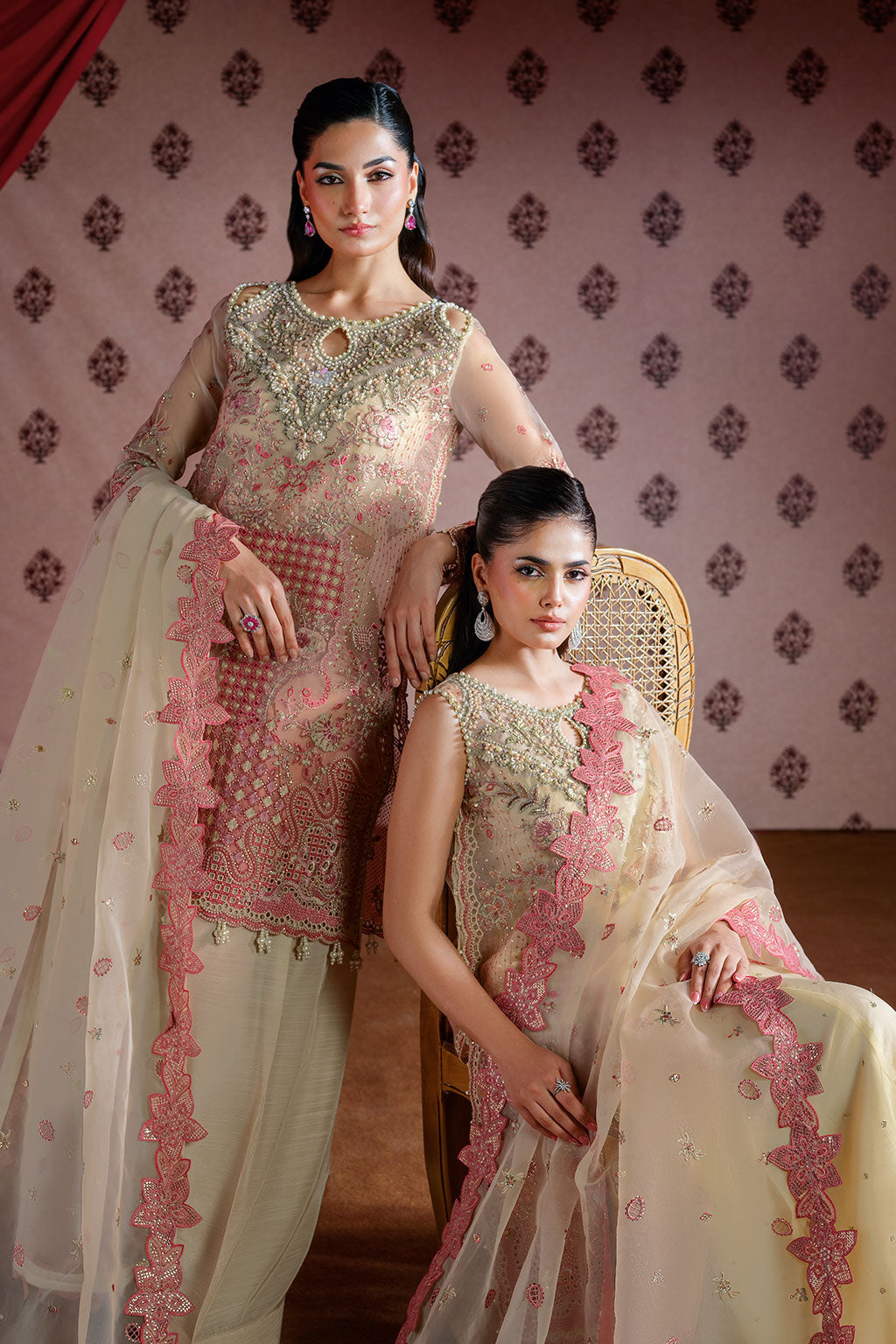 Ramsha Festive Luxury E-302 | Embroidered Organza Stitched 3-Piece Suit | Zahra Apparel Collection