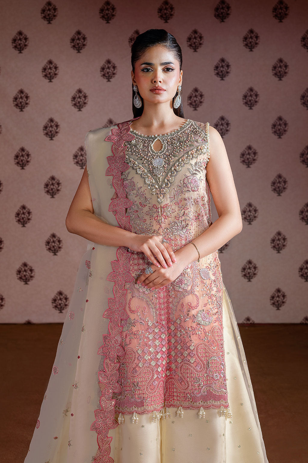 Ramsha Festive Luxury E-302 | Embroidered Organza Stitched 3-Piece Suit | Zahra Apparel Collection