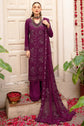 Reet by Ramsha R-703 | Embroidered Karandi Stitched 3-Piece Suit in Purple | Zahra Apparel Collection