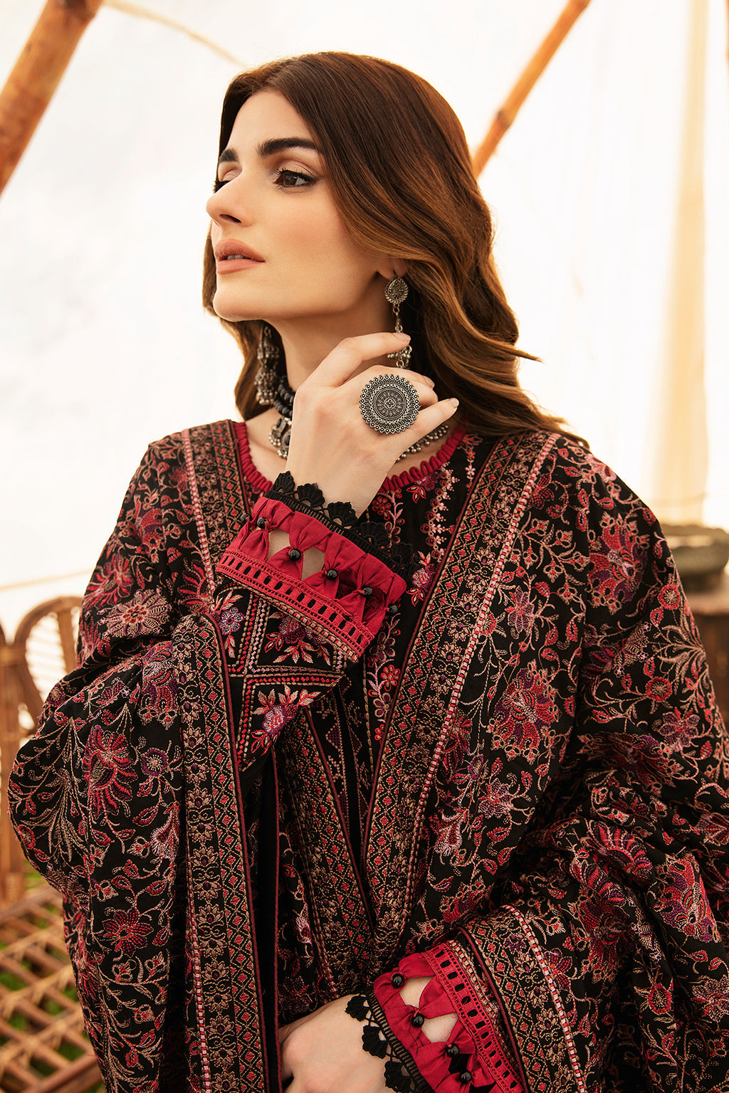 Ramsha Reet Vol-09 R-904 | Embroidered Karandi Stitched 3-Piece Suit | Zahra Apparel Collection