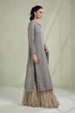 Maria.B. SF-W23-63 | Embroidered Organza Stitched Shirt & Lehenga Set in Grey | Zahra Apparel Collection
