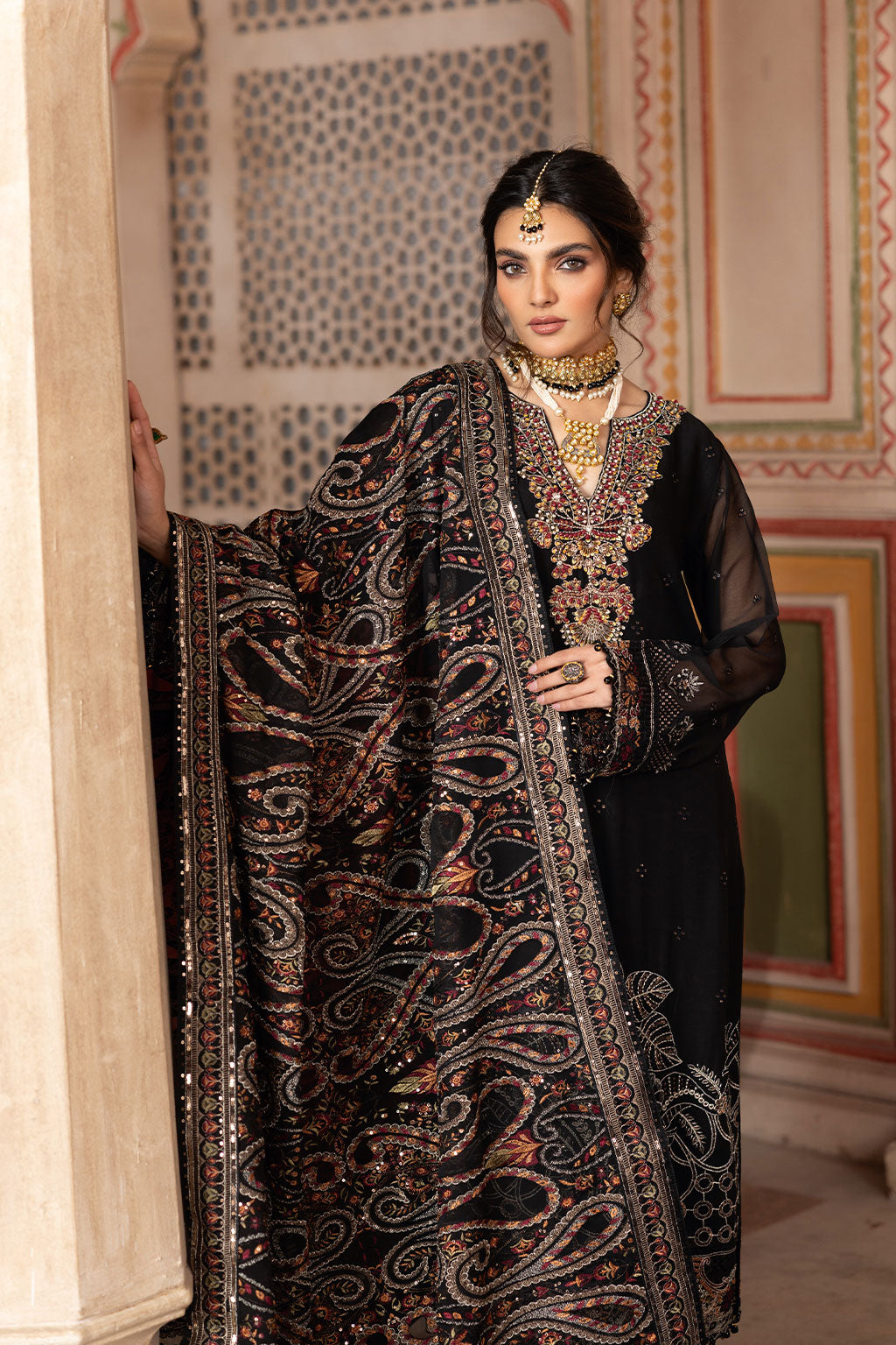 Dastan by Ramsha T-304 | Embroidered Chiffon Stitched 3-Piece Suit | Zahra Apparel Collection