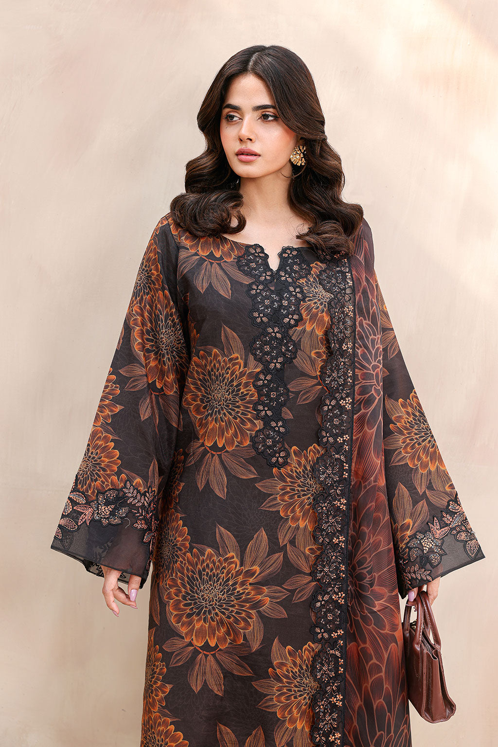 Naqsh by Ramsha RS-02 | Digital Printed Raw Silk Stitched 3-Piece Suit | Zahra Apparel Collection
