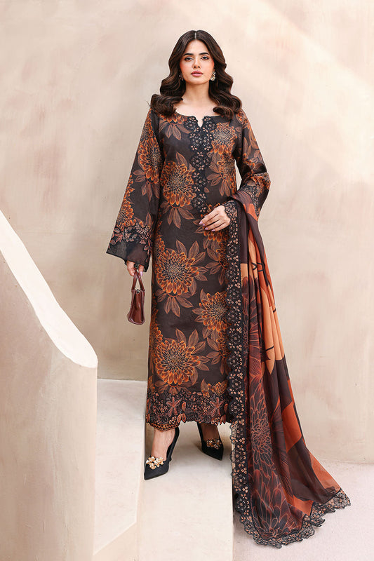Naqsh by Ramsha RS-02 | Digital Printed Raw Silk Stitched 3-Piece Suit | Zahra Apparel Collection