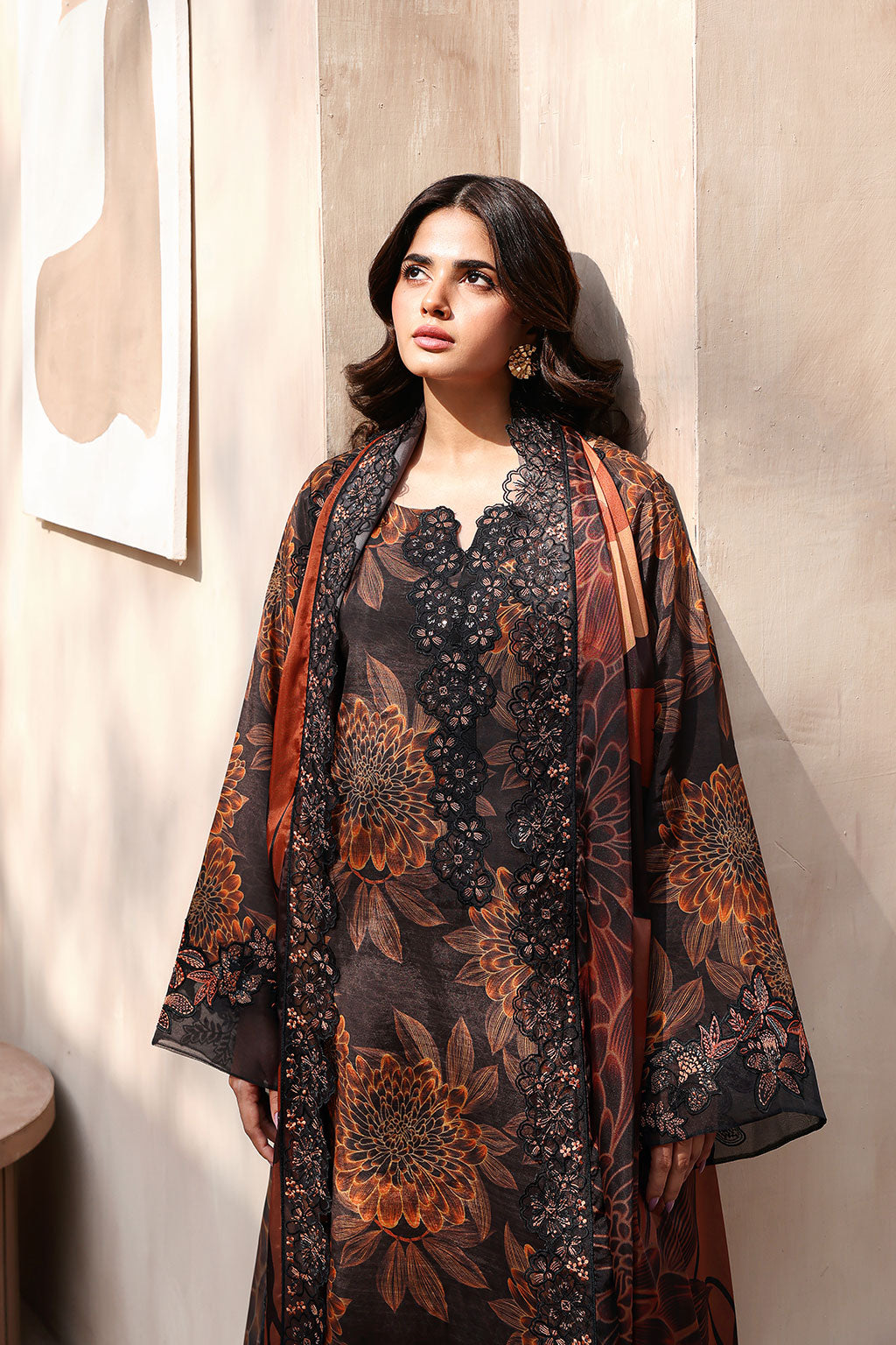 Naqsh by Ramsha RS-02 | Digital Printed Raw Silk Stitched 3-Piece Suit | Zahra Apparel Collection