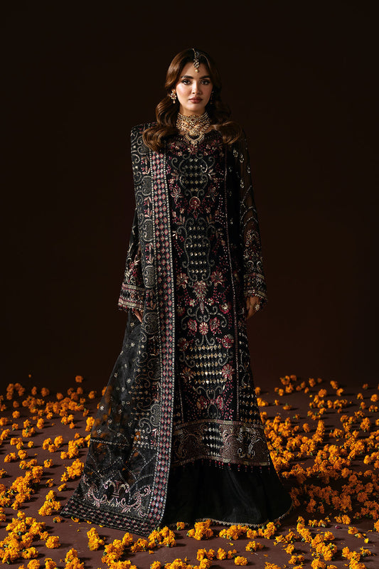 Ramsha Q-205 | Embroidered Chiffon Stitched 3-Piece Suit with Organza Dupatta | Zahra Apparel Collection