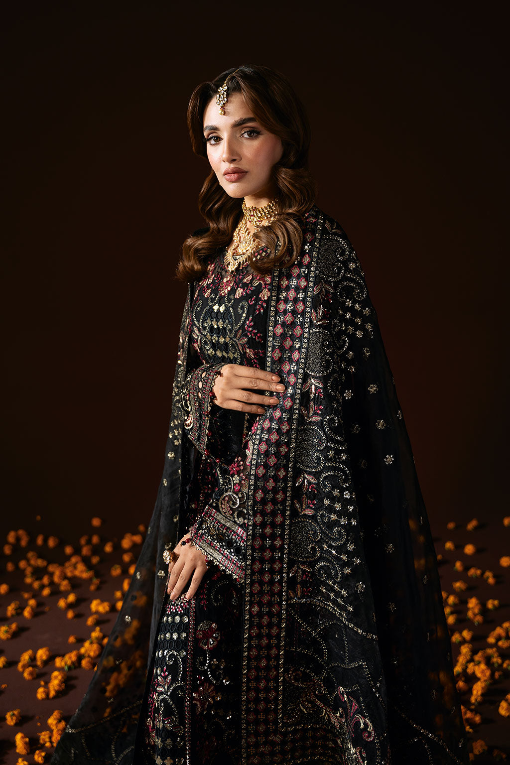 Ramsha Q-205 | Embroidered Chiffon Stitched 3-Piece Suit with Organza Dupatta | Zahra Apparel Collection
