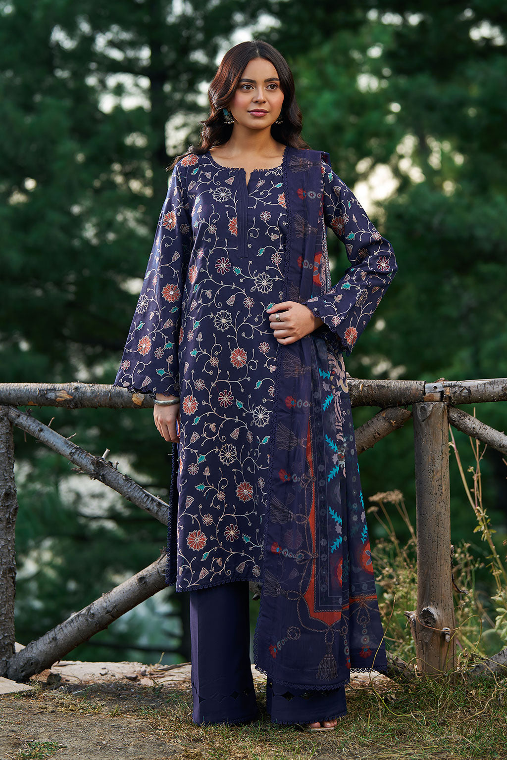 Riwaj by Ramsha J-707 | Embroidered Viscose Stitched 3-Piece Suit | Zahra Apparel Collection