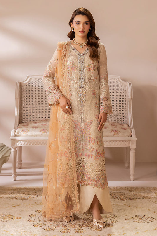 Satrangi by Ramsha ST-102 | Embroidered Chiffon Stitched 3-Piece Suit | Zahra Apparel Collection